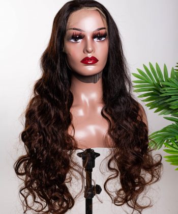 Thina-Fashion - Perruque Vietnamienne Ondulée Ombre avec Lace wig HD